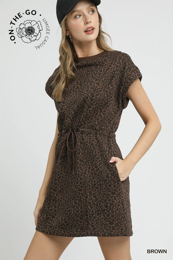 Cheetah knit dress
