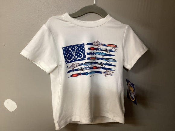 Fishing lure flag t-shirt