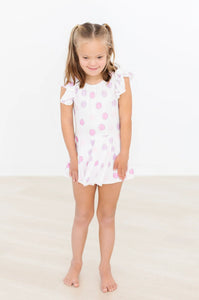 PASTEL POLKA DOT S/S TWIRL LEOTARD