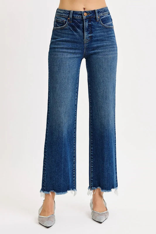 High Rise - Ankle - straight jeans DARK