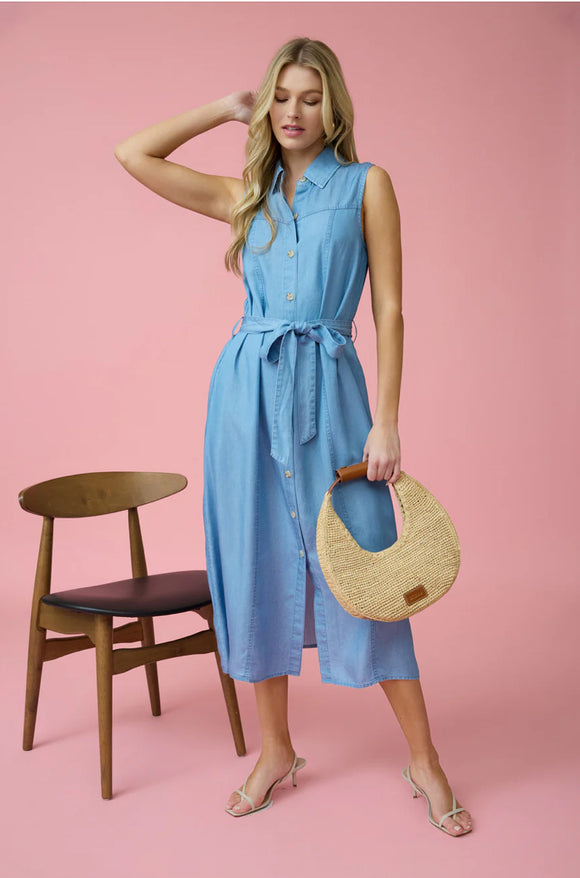 Countryside chic denim dress
