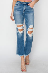 Risen Mid Rise Crop Jeans