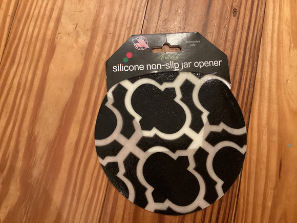 Silicone non slip jar opener black print-MG