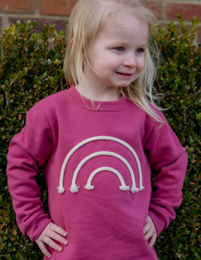 Rainbow sweatshirt plum