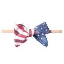 Patriotic nylon bow-Morgan