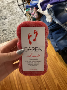 Red mint pedi polish