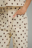 Entro Polka Dot Cream/Brown Pants