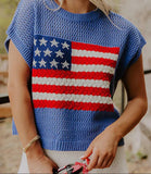 Flag knit sweater