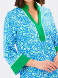 Mary Square Meadow Line Blue- Brenda Dress