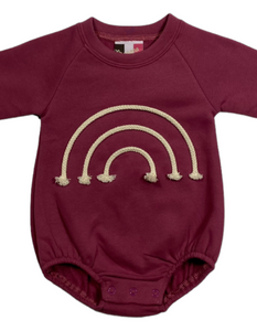 Rainbow Sweatshirt Bubble Plum