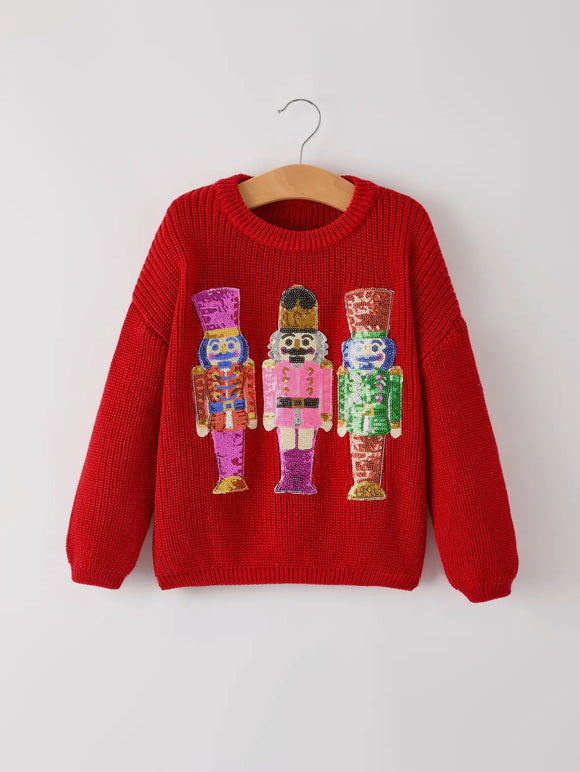 Girls Nutcracker Sequin Sweater