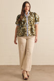 Olive Floral Denim Plus