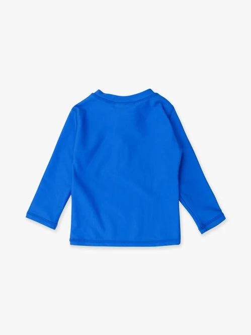 Sonic Blue Zipper Long Sleeve Rash Guard