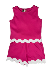 Abigail pink short set
