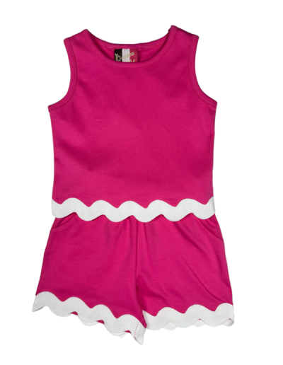 Abigail pink short set