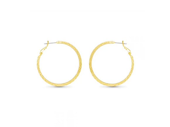 Gold Leilani Polished Braided Large Hoop