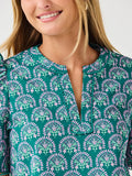 Mary Square Sunshower Flora- Ocean Adeline Top
