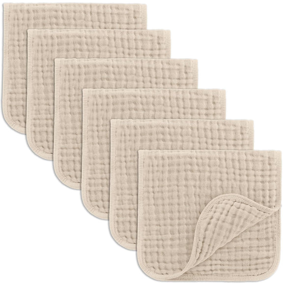 Comfy cubs pack of 6 muslin burp cloths - Morgan