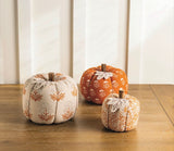Mud Pie LG Block Stuffed Pumpkin