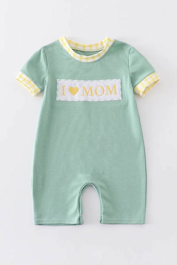 I love Mom boy romper