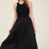 Midnight dream mixed media dress