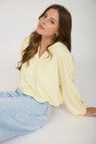 Sunshine cropped knit top