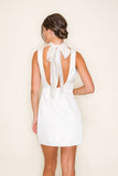 Satin sleeveless mini dres