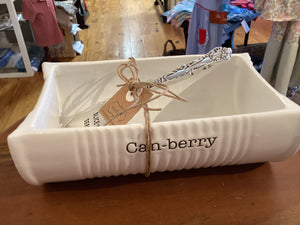 Cranberry serving plate-Shae