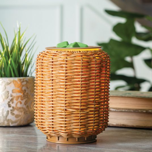 Wicker lantern wax warmer - Brittney