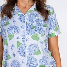 Hydrangea pajama shirt XS-alli