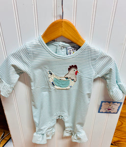 Three sisters chicken romper / Newborn- Morgan