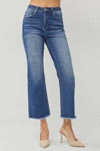 Risen high rise crop jeans