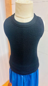 Kids smocking sleeveless tank