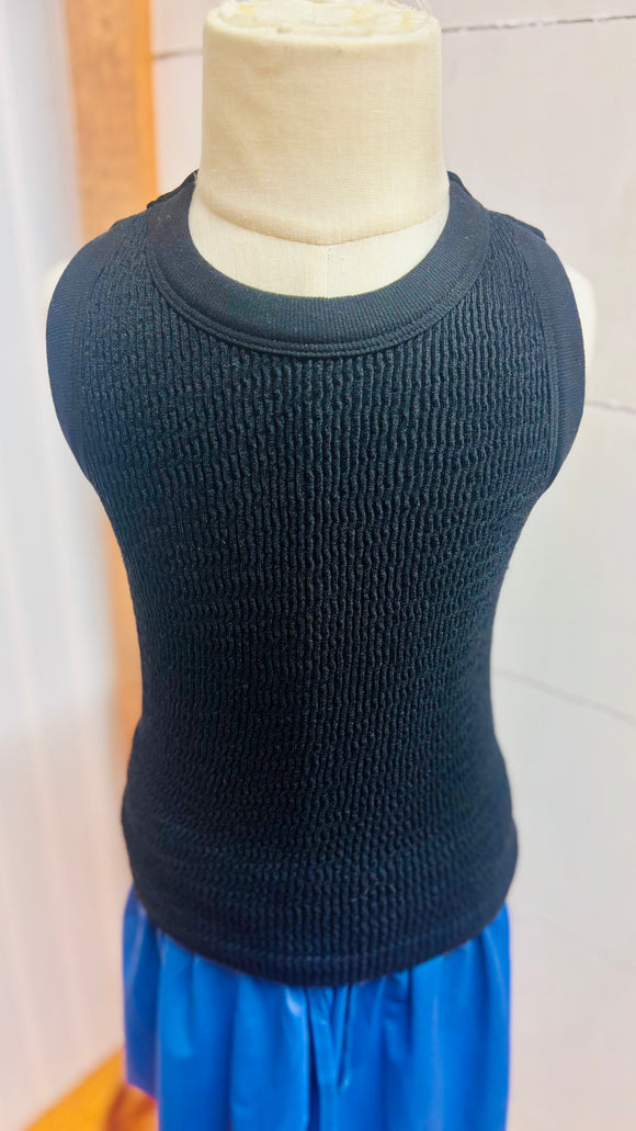 Kids smocking sleeveless tank