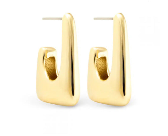 Gold Ava Polished Huggie