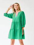 Mary Square Green Cooper Dress