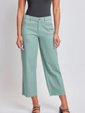 High rise wide leg pants