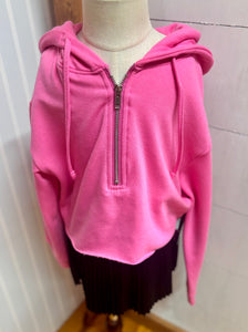 Tween half zip soft jacket