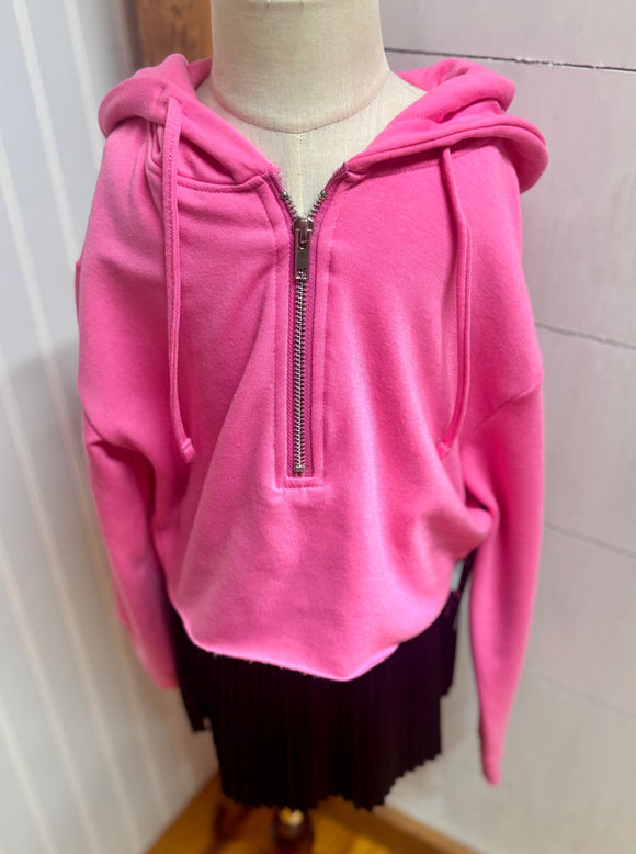 Tween half zip soft jacket