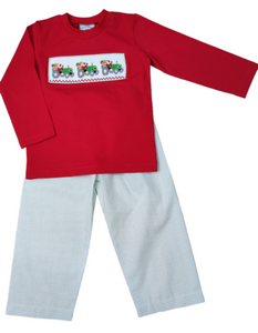 Christmas Tractor Boys Pant Set