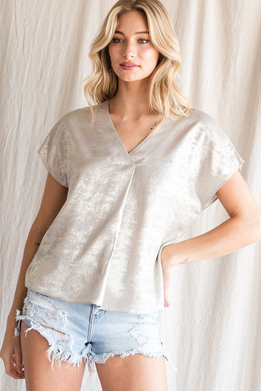 Silver Shimmer Top