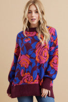 Magenta Meadow Sweater