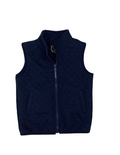 Navy quilted vest