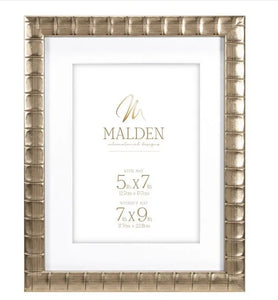Golden Facet picture frame 5x7 with mat 7x9 without mat - Brittney