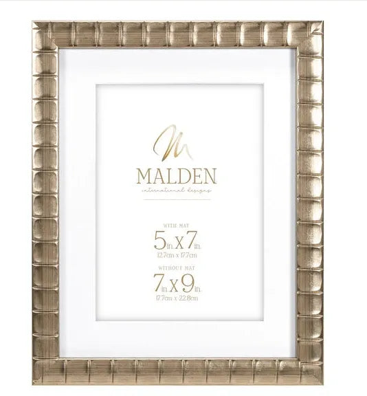 Golden Facet picture frame 5x7 with mat 7x9 without mat - Brittney