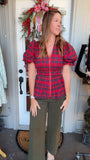 Entro Plaid Perfection Top
