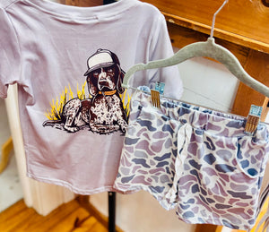 Boys Camo And Tee Set