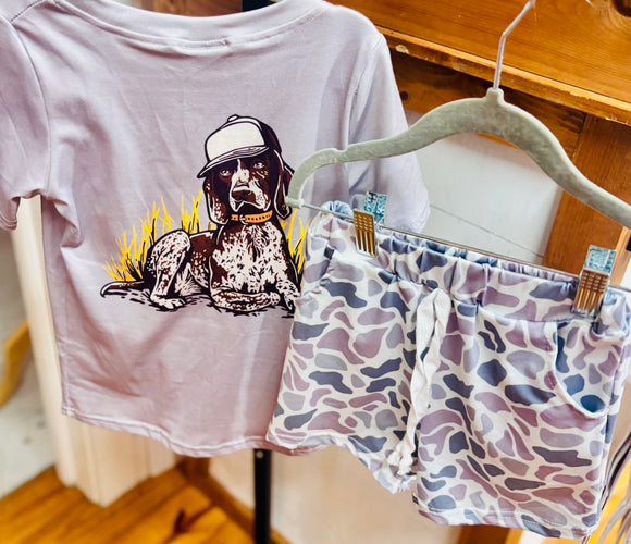 Boys Camo And Tee Set