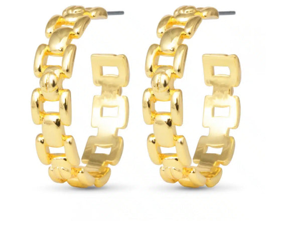 Gold Zoe Polished Huggie