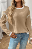 Colorblock crewneck Knit long top